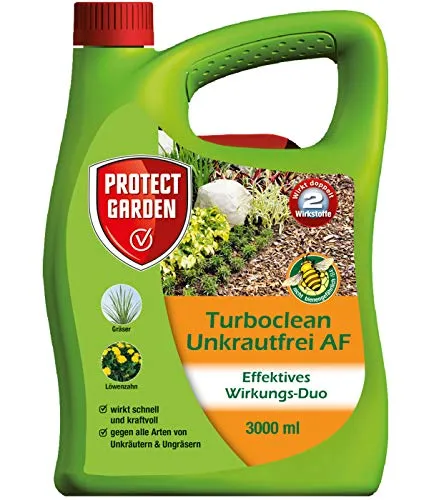 Protect Garden Turboclean Unkrautfrei AF 3 l - Unkrautvernichter für Haus und Garten, effektiv gegen Rasenunkräuter und Ameisen, ideal für Innen- und Außenbereiche.