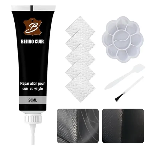 20ML Leder Reparatur Set Flüssigleder Schwarz Lederreparaturset Schwarz Lederreparatur Creme Reparatur von Lederkratzern Mischbare Lederreparatursets für Sofas Autositze Lederjacken Taschen Usw