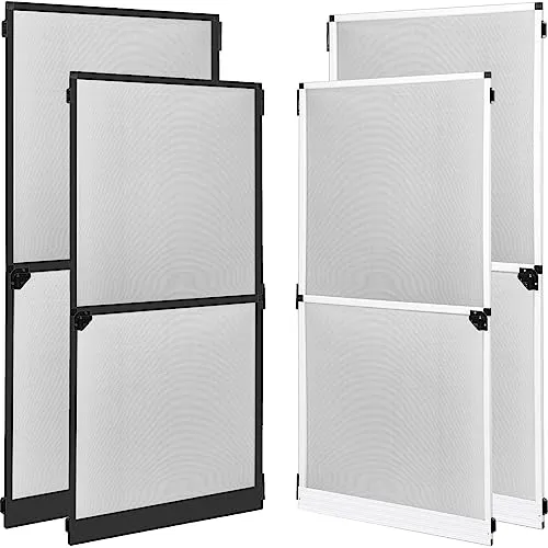 Grafner Fliegengitter Tür mit Alurahmen und Türschließer - Fliegengitter für Balkontüren, individuell zuschneidbar mit extra flachem Design und robustem Trittschutz für maximale Langlebigkeit und einfache Montage.