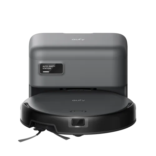 Eufy C10 Saugroboter - Ultraflaches Design für Teppichreinigung - Staubsaugerroboter mit kabelloser Funktion und automatischer Entleerung, ideal für Tierhaarentfernung und gründliche Teppichreinigung.