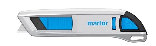 MARTOR Sicherheitsmesser mit Klingeneinzug, SECUNORM 500, Profi Cuttermesser, Aluminium, Rechts- & Linkshänder