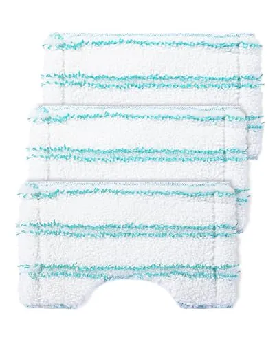 Ersatzbezug Bath Cleaner für Leifheit Badwischer Bath Cleaner Micro Duo Telescope, Fliesenwischer ideal für Armaturen, Moppbezug aus Mikrofaser mit Spezialborsten, Bodenwischer Ersatzbezug, 3er Pack