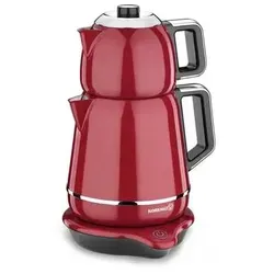 Korkmaz Demiks Elektrischer Teekocher 1,1L/1,7L in Rot in türkis von Korkmaz