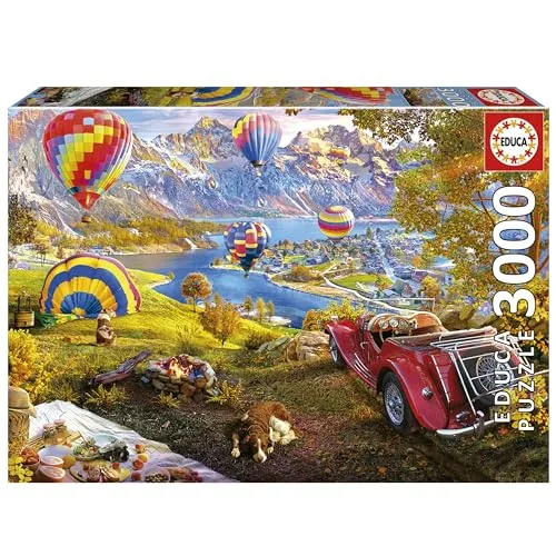 Educa - Puzzle von 3000 Teilen für Erwachsene | Das tal der Heissluftballons. Maßnahme: 120 x 85 cm. Es beinhaltet einen verlorenen Service für Aktien. Seit 14 Jahren (19947)