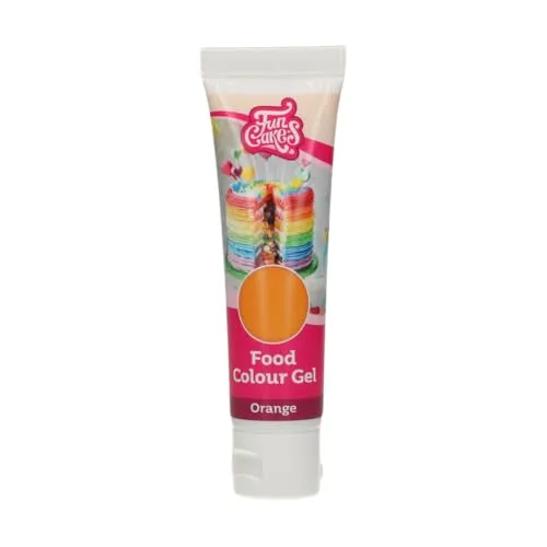 FunCakes Food Colour Gel Orange: Hochkonzentrierte Lebensmittelfarbe für Teig, Sahne, Fondant, Marzipan. Einfache Dosierung. Einzelne Tropfen, um lebendige Farben zu erzeugen. Halal. 30 g.