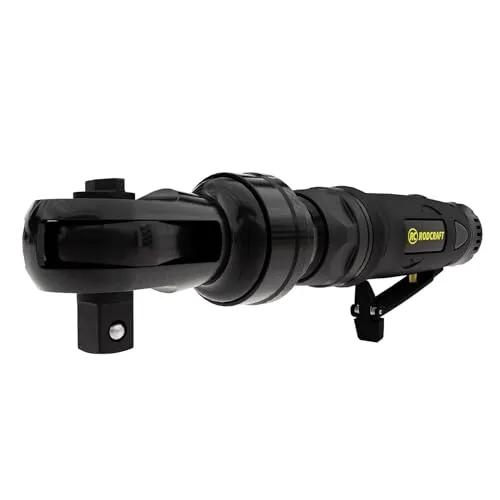 Rodcraft RC3688 Druckluft Ratschenschrauber - Ratschenschlüssel mit flexiblem Kopf (30°), max. Drehmoment 90 Nm und hoher Drehzahl von 165 U/min. Ideal für enge Stellen in der Fahrzeugwartung und Karosseriebau.