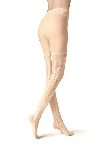 KUNERT Damen Strumpfhosen Graphic Stripes gemustert 30 DEN