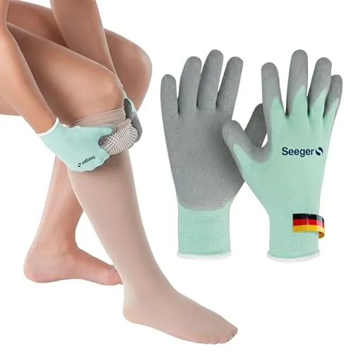 Seeger Anziehhandschuhe für Kompressionsstrümpfe – Griffige Anziehhilfe (Gr.M)