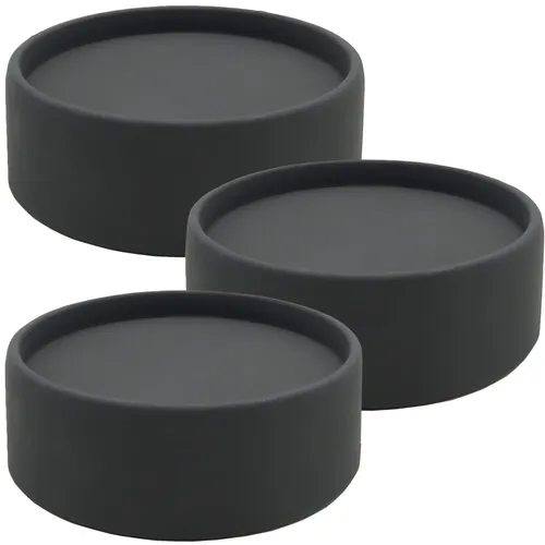 3er Set Kerzenhalter Ø11x4 cm Beton-Optik Stein Kerzenständer für Stumpenkerzen