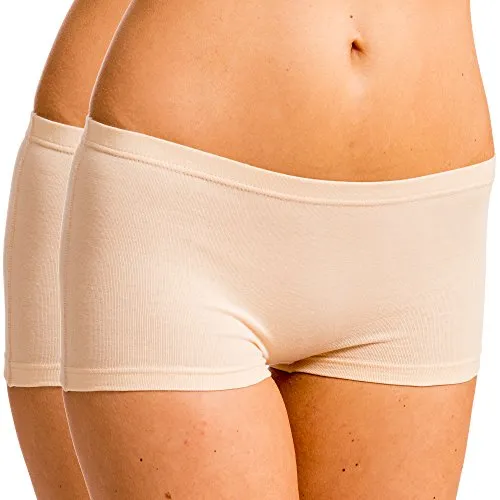 HERMKO 5700 2er Pack Damen Panty aus anschmiegsamer Baumwolle/Elastan, Farbe:weiß Größe:48/50 (XL)