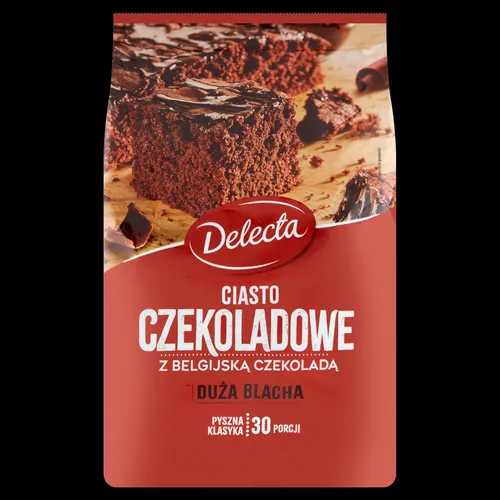 Delecta Großer Blechkuchen Schokoladenkuchen mit belgischer Schokoladenkuchenmis