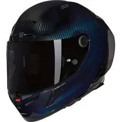 Nolan X-804 RS Ultra Carbon Liquido Helm, blau, Größe L - Motorradhelm aus leichtem Carbon mit nur 1.390 g, ideal für Komfort und Sicherheit auf jeder Fahrt.