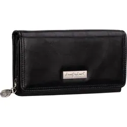 JENNIFER JONES Damen Geldbörse Portemonnaie Schwarz (1108)