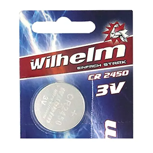CR2450 WILHELM Lithium Knopfzelle 3V 600mAh ø24,5x5,0mm Batterie DL 2450 1 x
