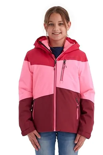 killtec Mädchen Funktionsjacke KOW 170 GRLS JCKT - Wasserdichte Outdoorjacke mit 10.000 mm Wassersäule, warmem Fleecefutter und modischem Colourblock Design – ideal für aktive Kinder.