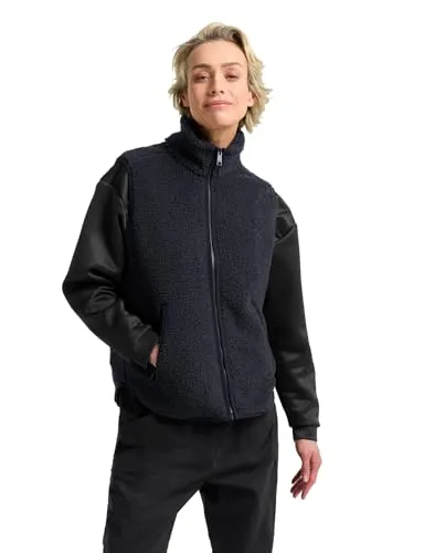 Jack Wolfskin High Curl Vest W dark navy 2XL - Funktionsjacken für Damen, kuschelige Sherpa Fleece Weste bietet außergewöhnliche Wärme und Komfort, ideal für kalte Wintertage und vielseitig einsetzbar.