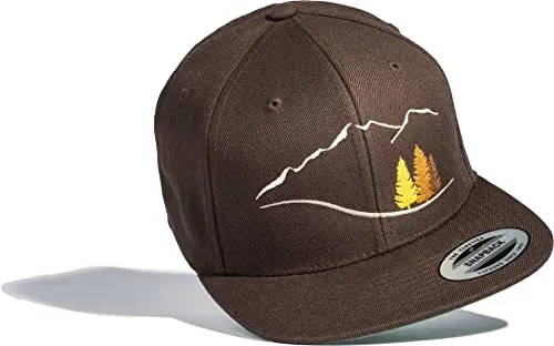 Baddery Outdoor Cap Flexfit Snapback : Mountain Woods - Kappe Herren & Damen - Kletter Ausrüstung Wander Zubehör (One Size)