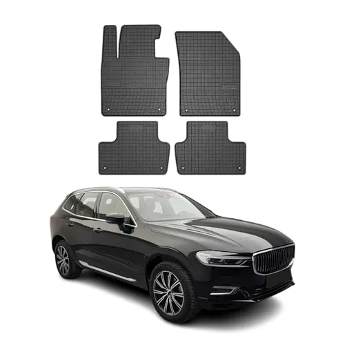 OMAC Gummi Fußmatten für Volvo XC60 (2017-2025) - Hochwertige 4tlg. Gummi Fußmatten, wasserdicht und rutschfest, ideal für perfekten Schutz im Innenraum Ihres Volvo XC60.