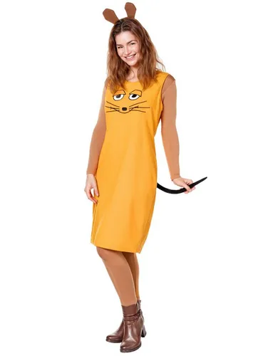 Die Sendung mit der Maus - Maus Kleid Größe L - Offizielles Kostümkleid für Frauen, ideal für Karneval und Motto-Party. Hochwertige Verarbeitung mit Maus-Kapuze und Petticoat für maximalen Tragekomfort.
