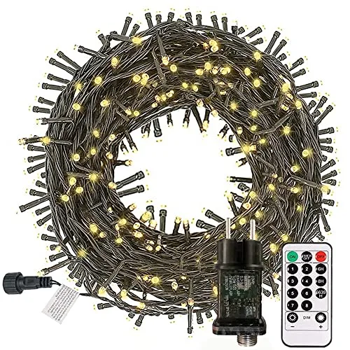 Lichterkette 25M mit 200 warmweißen LEDs und Fernbedienung