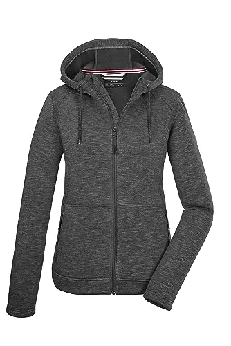 killtec Damen Jacke mit Kapuze/Powerstretchjacke KOW 6 WMN FLX JCKT, graumelange, 36, 39681-000