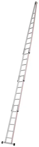 Hymer Glasreinigerleiter, 4-teiliger Satz mit 23 Sprossen - Leiter für professionelle Glasreinigung, kompakt und leicht mit sicherer Arretierung und maximaler Standhöhe von 5,00 m.