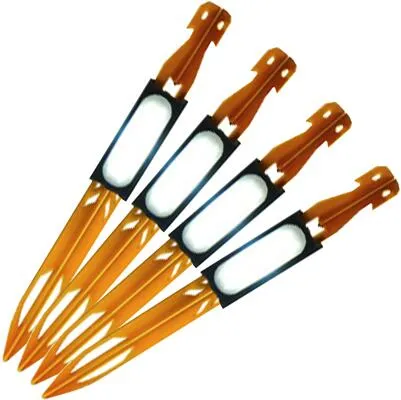 UCO Zelthering mit LED - 23 cm gelb - Zelthering aus Aluminium mit integrierter LED-Beleuchtung, ideal für sicheres Camping in der Nacht. Farbe: Gelb; Größe: 23 cm. Perfekt für Zelt- & Strandmuschelzubehör!