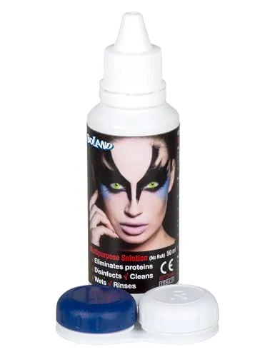 Zoelibat Eyecatcher 84063441-001 - Kombilösung für Kontaktlinsen, 60 ml, mit Behälter, Karneval, Fasching, Halloween