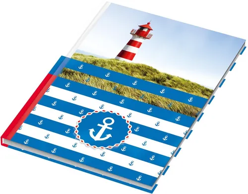 RNK Notizbuch RNK Kladde Maritim kariert A5 96Bl