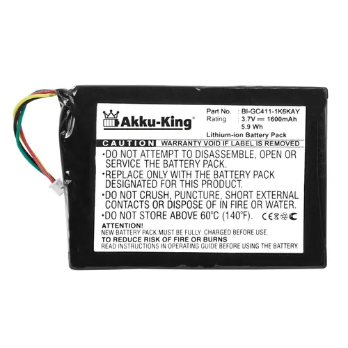 Akku kompatibel zu Navigon 7210 / 7310 - ersetzt BI-GC411-1K6KAY - Li-Ion