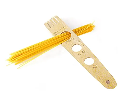 Eppicotispai We Love Pasta-Spaghetti-Maß, silberfarben, Holz, 28,4 x 5,5 x 0,4 cm, 1 Stück