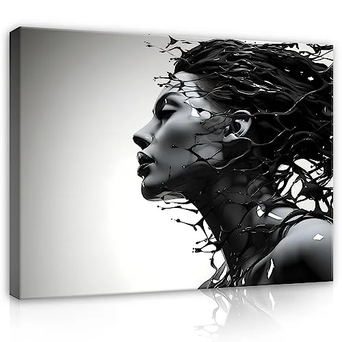 WallArena- Leinwand Bilder - Porträt - 120x80 cm Leinwandbilder - Bild auf leinwand - Wandbild XXL groß Wandbilder für Wohnzimmer Schlafzimmer Wohnzimmerbilder Modern kunstdruck - Abstraktion