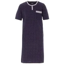 Henry Terre Nachthemd Nachthemd Kurzarm - Punkte blau XL