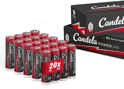 Candela Powerline Batterien Leistungsstark und langlebig, Batterie für Haushalt und Büro