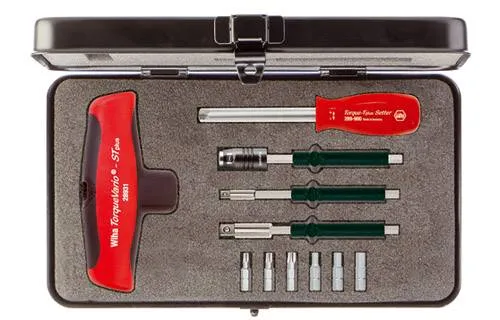 Wiha Drehmoment-Quergriff-Satz 11tlg. 5-14 Nm - präzise Drehmomentkontrolle für professionelle Anwendungen, ideal für Handwerker und Heimwerker