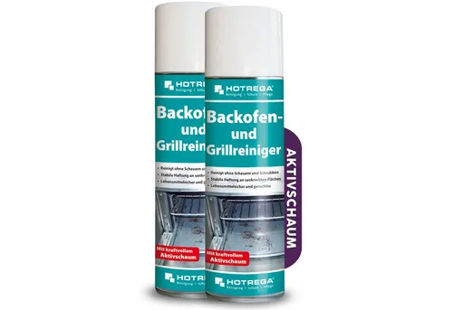 HOTREGA® Backofenreiniger 300ml – Effektiver Grill- und Backblechreiniger - Starker Schaumreiniger für die gründliche Reinigung von Backöfen und Grills. Einfach in der Anwendung und entfernt hartnäckige Rückstände für eine hygienische Sauberkeit.