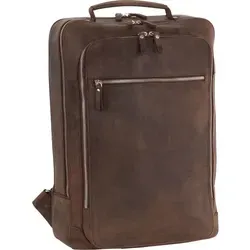 Leonhard Heyden Salisbury Business Backpack Brown - Laptop-Rucksack mit kompaktem Hauptfach für optimale Organisation, ideal für Beruf und Alltag. Maße: 28 x 41 x 12 cm, stilvolles Design in Braun.