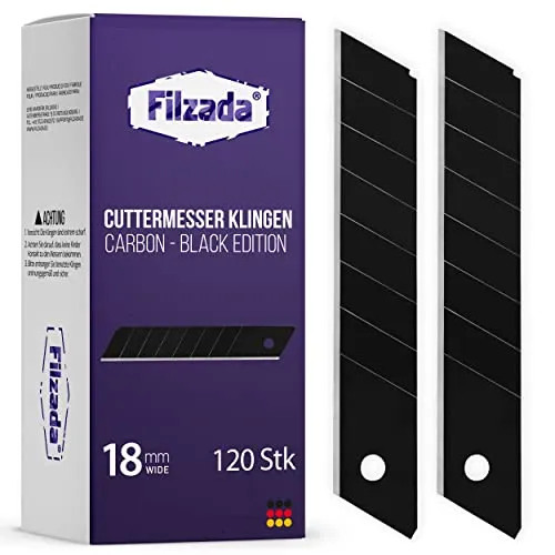 Filzada ® 120x Cuttermesser Klingen 18mm von Filzada