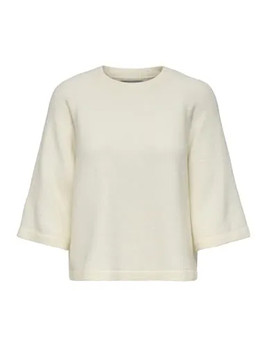 ONLY Strickpullover ONLSIMONI 3/4 PULLOVER KNT NOOS - Stylischer Strickpullover von ONLY mit Rundhalsausschnitt und elastischer Stretch-Qualität. Perfekt für vielseitige Looks – ob lässig mit Jeans oder chic mit Rock. Ein Must-Have für jeden Kleiderschrank!