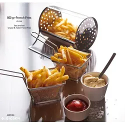 Heißluft-Backofen AIRF01BK 12 L mit 360°-Doppelheizung, Umluft und 8 Programmen