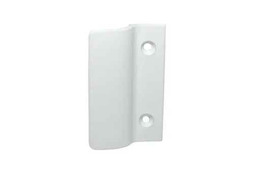 Balkongriff FH-Flach Aluminium Ziehgriff - Weiß RAL 9016 - Stabiler Balkontürgriff aus hochwertigem Aluminium, ideal für den Außenbereich. Mit einem Lochabstand von 40mm und einer Länge von 65mm bietet er eine zuverlässige Handhabung. Schrauben sind nicht im Lieferumfang enthalten.