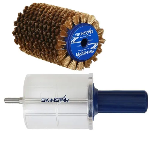 SKINSTAR Komplett Bürsten Set Rotorbürste Speed Stick Brush Kupfer-Bronze 120mm