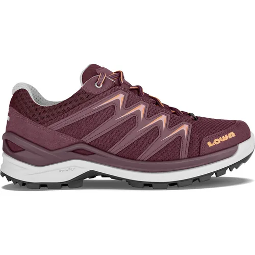LOWA Innox Pro Low GTX - Leichte Wanderschuhe für Frauen in Merlot/Rose - Wanderschuhe mit GORE-TEX-Membran für Wasserdichtigkeit und optimalen Komfort, ideal für aktive Frauen, die flexibel und stilvoll unterwegs sein wollen.