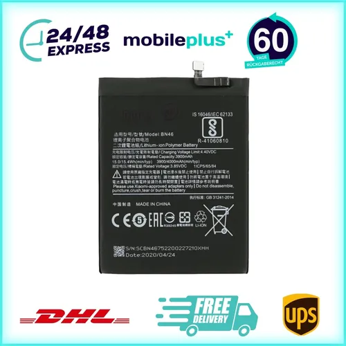 Xiaomi Akku BN46 für Redmi Note 6 7 8 Redmi 7 4000 mAh Ersatzakku