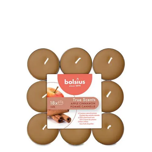 Bolsius Duft-Teelich.Alu 4h Apfel Zimt 18 Stück