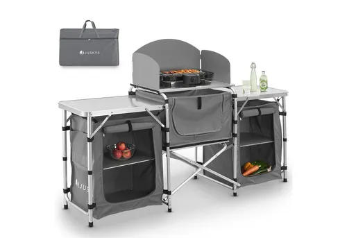Juskys Campingküche faltbar mit Tragetasche