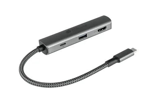 Good Connections USB-C™-Hub (3-Port), 1x HDMI 2.0, 1x USB-C™ (PD 94W), USB 3.0 A, anthrazit