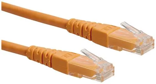 Roline 21.15.1527 RJ45 Netzwerkkabel, Patchkabel CAT 6 U/UTP 0.50m Orange 1St.