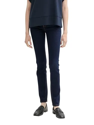 TOM TAILOR Damen 1043510 Kate Skinny Fit Jeans, 10138-Rinsed Blue Denim - Damen-Jeanshose im Five-Pocket-Style, hohe Bundhöhe und Elasthananteil für optimale Passform und Bewegungsfreiheit. Pflegeleichte Baumwollmischung sorgt für angenehmen Tragekomfort.