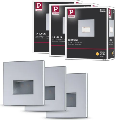 Paulmann Bundle LED Wandeinbauleuchte Edge in silber von Paulmann